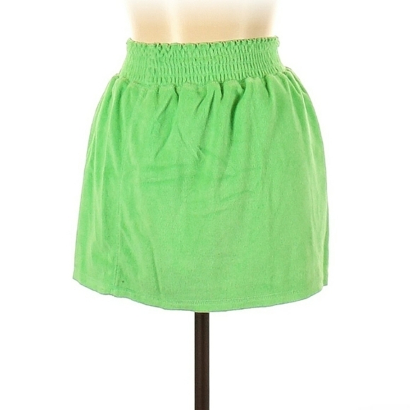 Duck Head Swimwear Terry Cloth Skirt Green Size Large L Elastic Stretch Waist - Picture 1 of 4